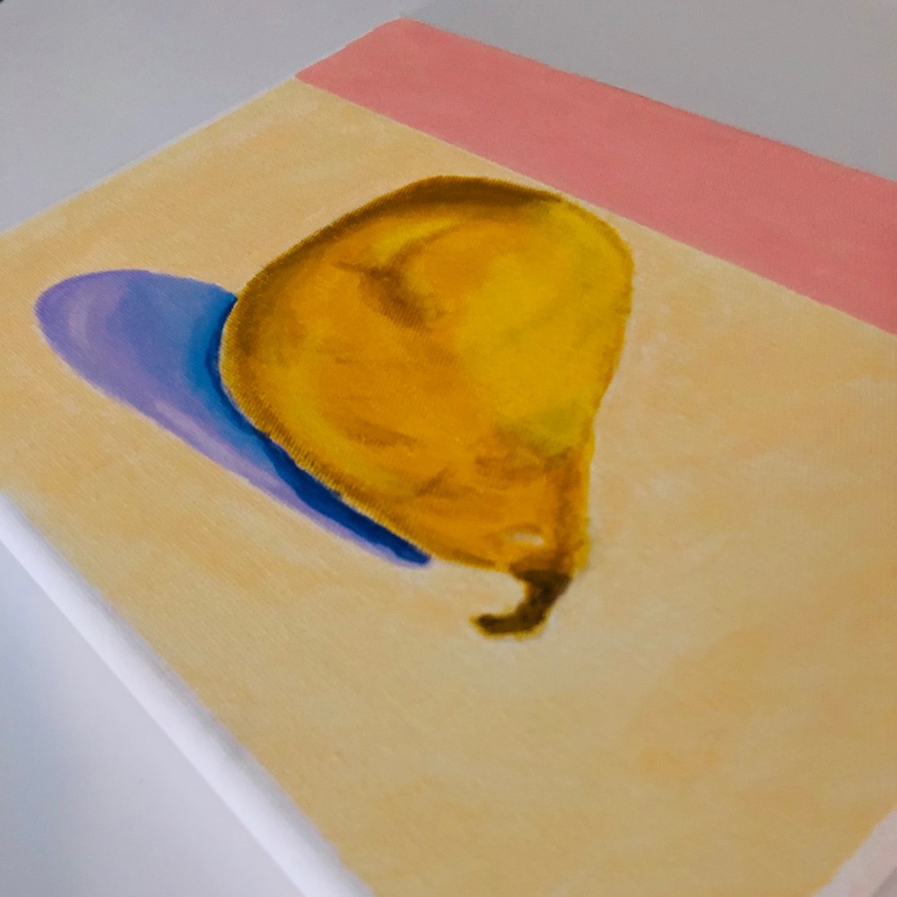 Yellow pear painting wall art